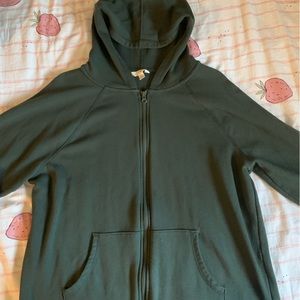 Green Zip Up Hoodie